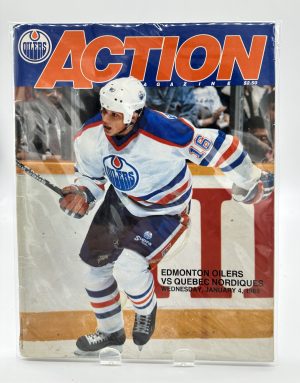 Action Edmonton Oilers Official Program January 4 1989 VS. Nordiques
